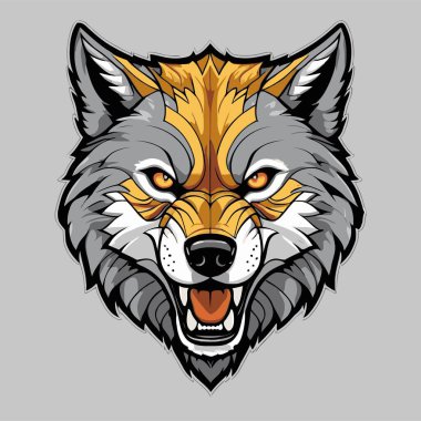 Kurt başı vektör illüstrasyonu