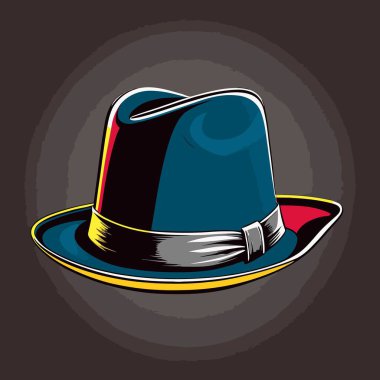 bir adamın şapkasının karikatür vektör görüntüsü