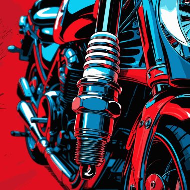 motorsiklet buji vektörü