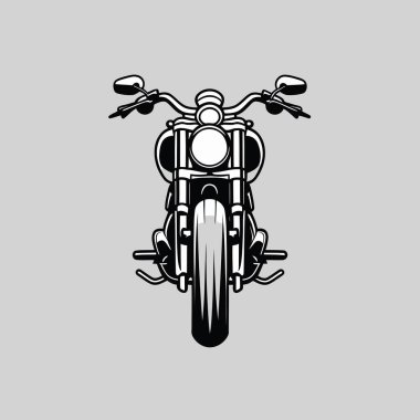 Bir vektör kruvazör motosikleti, düşük askılı, geniş gidonu ve rahat sürüş pozisyonunu vurgulayan rahat bir koltuğu olan, temiz ve şık bir grafik tasarımı ile gösterilmiştir.