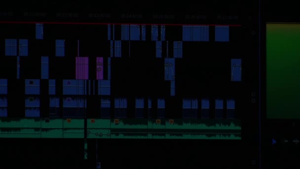 Línea Tiempo Vídeo Sonidos Herramienta Edición Vídeo Línea Tiempo Edición — Vídeo de stock