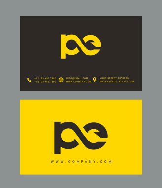P ve E mektup Logo vektör