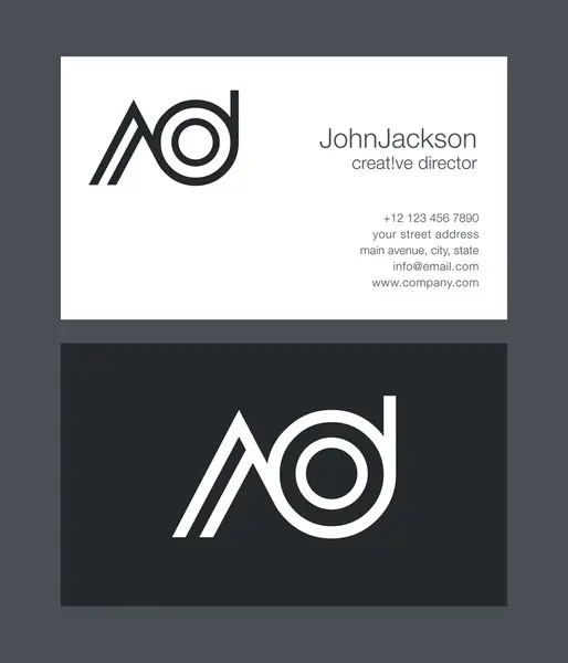 Gezamenlijke logo A D brieven — Stockvector
