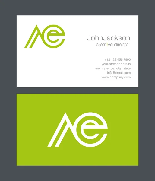 Joint logo AE letters — Stock Vector