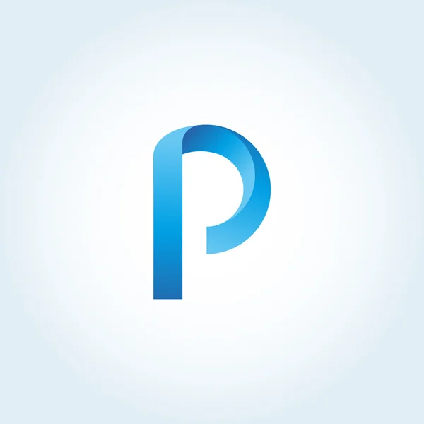 P logotipo da letra — Vetor de Stock