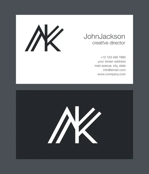 Gemensam logotyp Ak bokstäver — Stock vektor