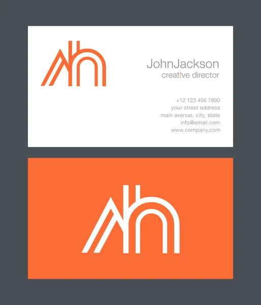 Logo commun lettres AH — Image vectorielle
