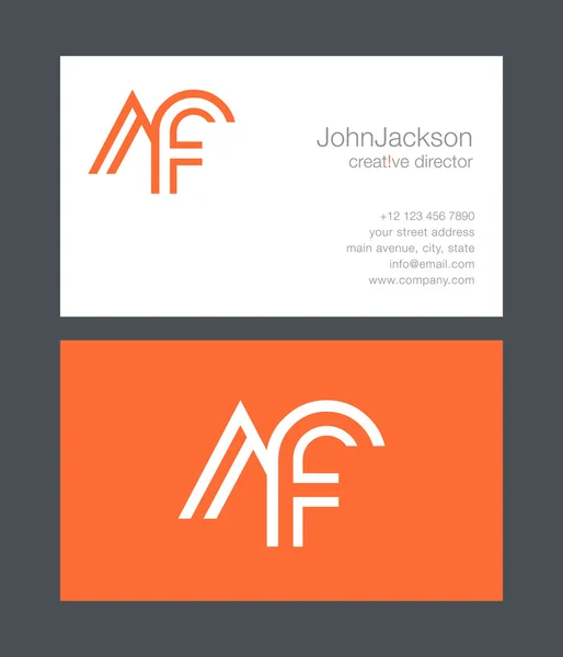 Logo commun lettres AF — Image vectorielle