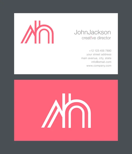 Joint logo AH letters — Stock Vector