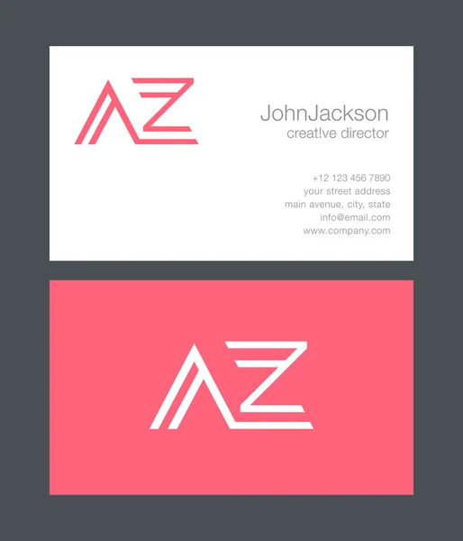 Ortak logosu A Z harfleri — Stok Vektör