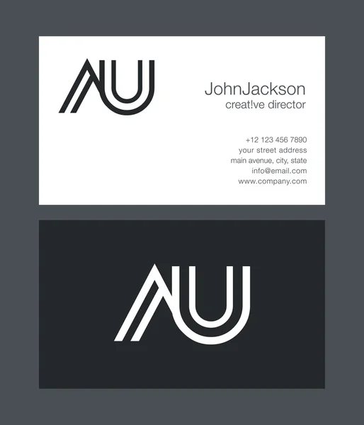 Gezamenlijke logo Au brieven — Stockvector