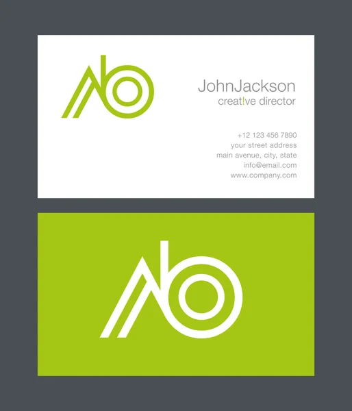Gezamenlijke logo Ab brieven — Stockvector