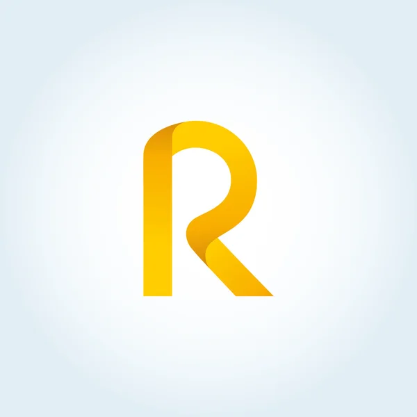 R lettera logo — Vettoriale Stock
