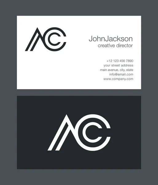 Společné logo Ac dopisy — Stockový vektor