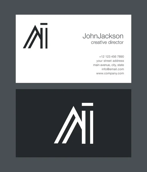 Gezamenlijke logo Ai brieven — Stockvector