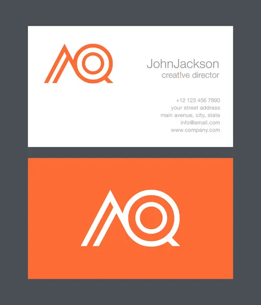 Gezamenlijke logo Aq brieven — Stockvector