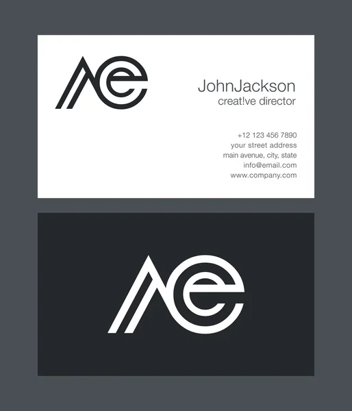 Joint logo AE letters — Stock Vector