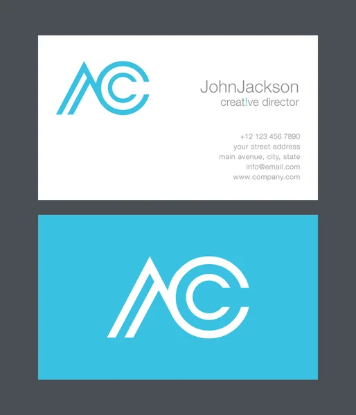 Logotipo conjunto letras AC — Vector de stock