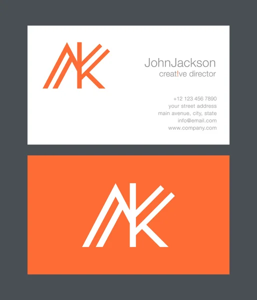 Logo commun AK lettres — Image vectorielle