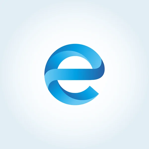 E mektup logo — Stok Vektör