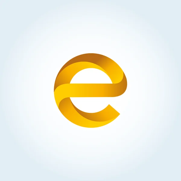 E mektup logo — Stok Vektör