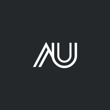 A ve U harf Logo 