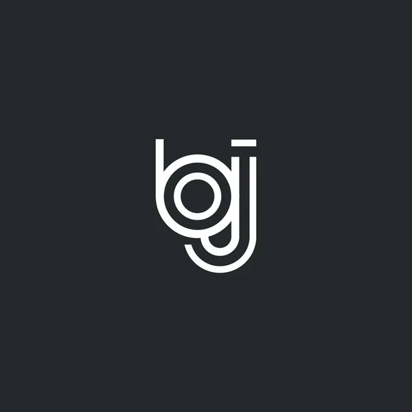 Logotipo de letras B & J — Vector de stock