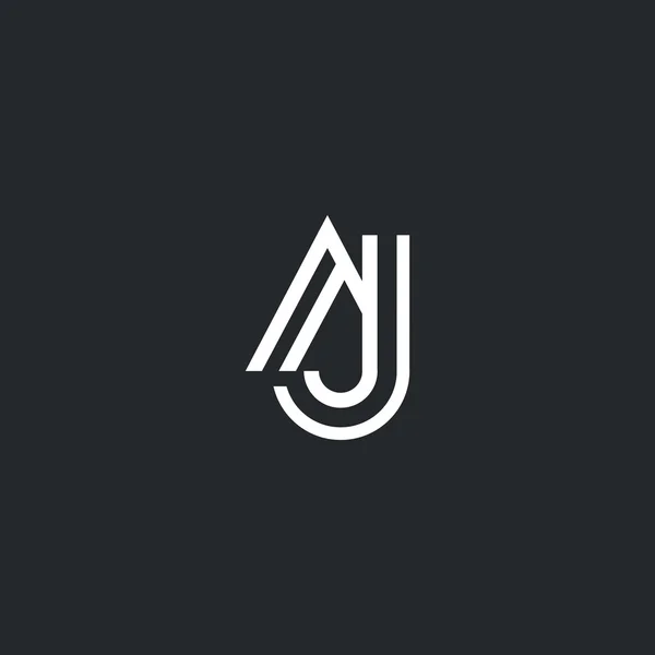 A & j Buchstaben Logo — Stockvektor