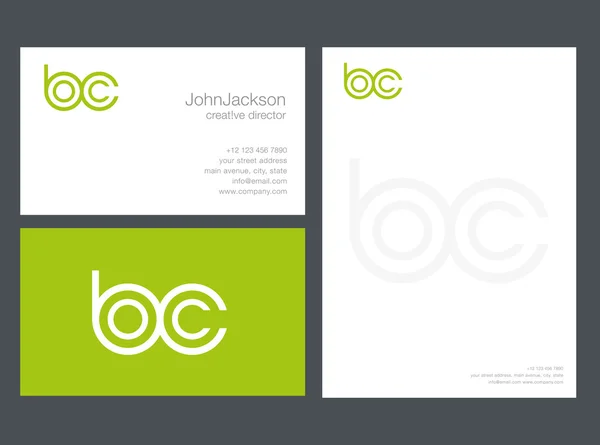 Joint logo BC — Stock Vector