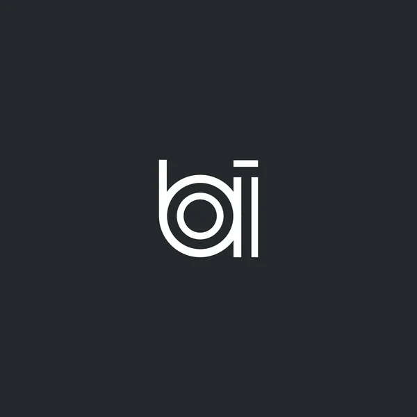 B & I Letters Logo — Stock Vector