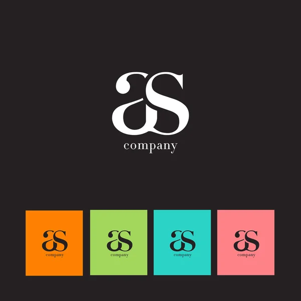 A & s Buchstaben Logo — Stockvektor