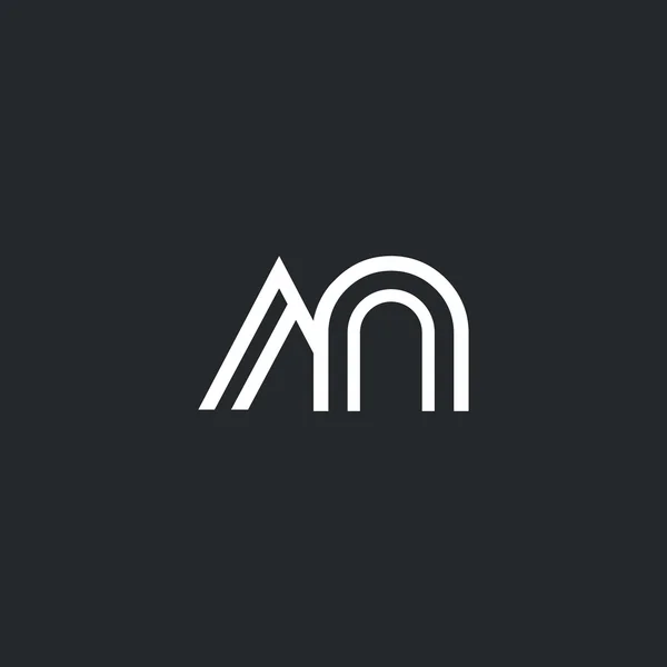A & N bokstäver logotyp — Stock vektor