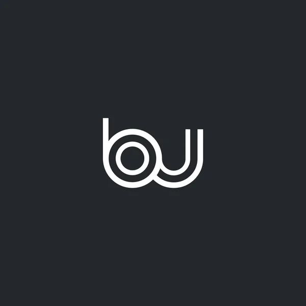 B & U betű logó — Stock Vector