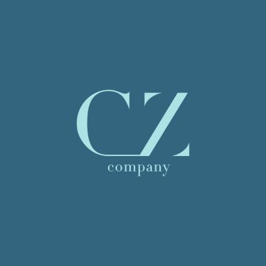 CZ harfler iş şirket logosu 