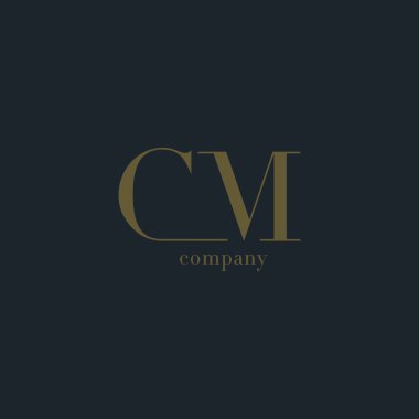Cm harfleri iş şirket logosu