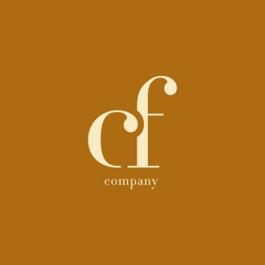CF harfleri iş şirket logosu 