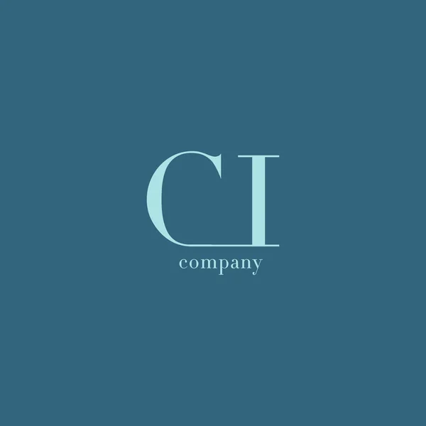 CI Letters bedrijf Logo — Stockvector