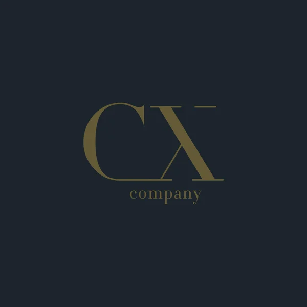 CX Letters Business Company Logo — Stock Vector