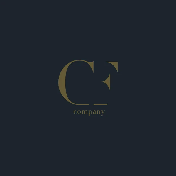 CF betűk üzleti vállalati embléma — Stock Vector