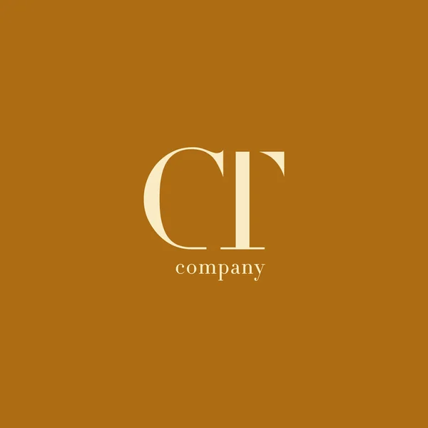 CT Lettres Logo de l'entreprise — Image vectorielle