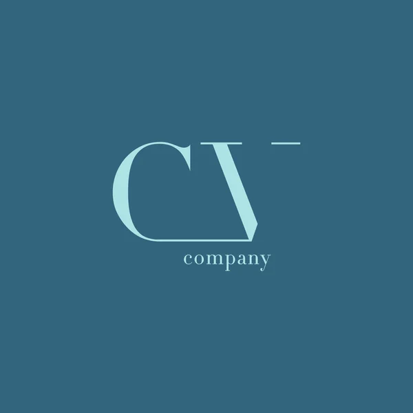 CV Letras Empresa Logo — Vector de stock