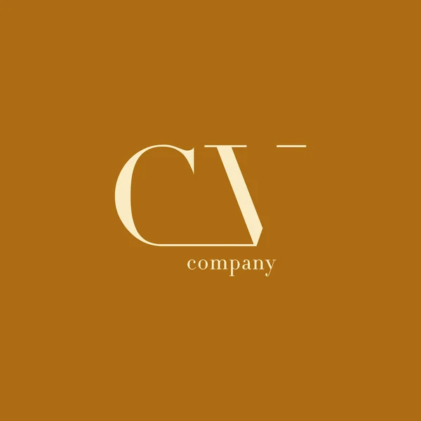 CV harfler iş şirket logosu — Stok Vektör