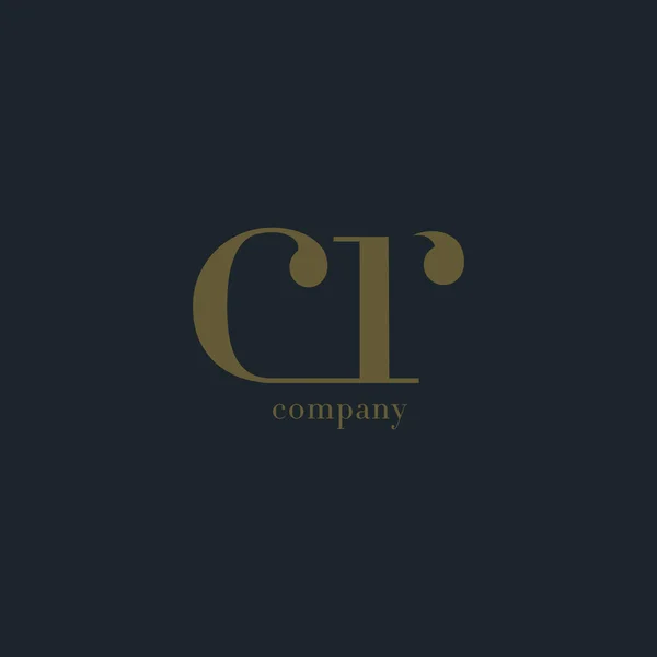 CR bokstäver Business företagets logotyp — Stock vektor