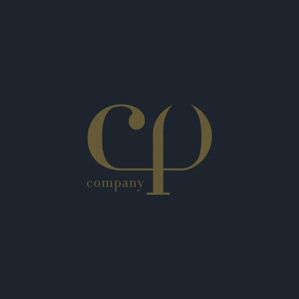 CP Letters Business Company Logo — Stock Vector