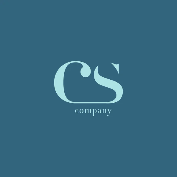 Logo CS lettere Business aziendale — Vettoriale Stock
