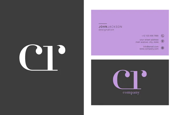 CR γράμματα λογότυπο επαγγελματικές κάρτες — Διανυσματικό Αρχείο