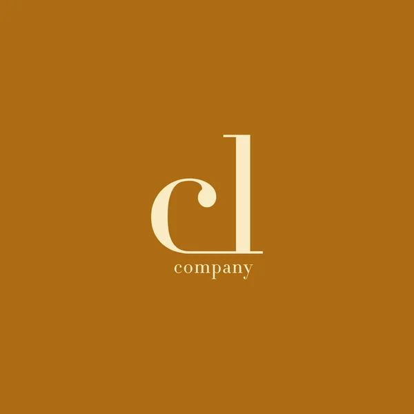 Cl bokstäver Business företagets logotyp — Stock vektor