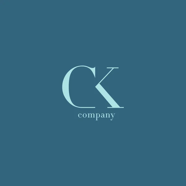 CK harfler iş şirket logosu — Stok Vektör