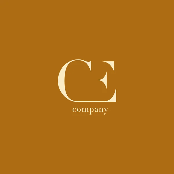 Cartas del CE Empresa Logo — Vector de stock