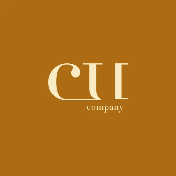 Cu Letters bedrijf Logo — Stockvector